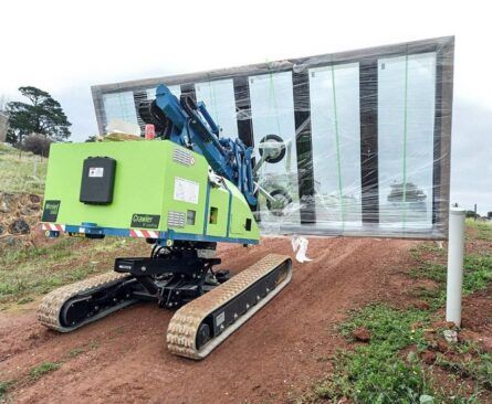 Winlet 1000 tracked crawler up a slope